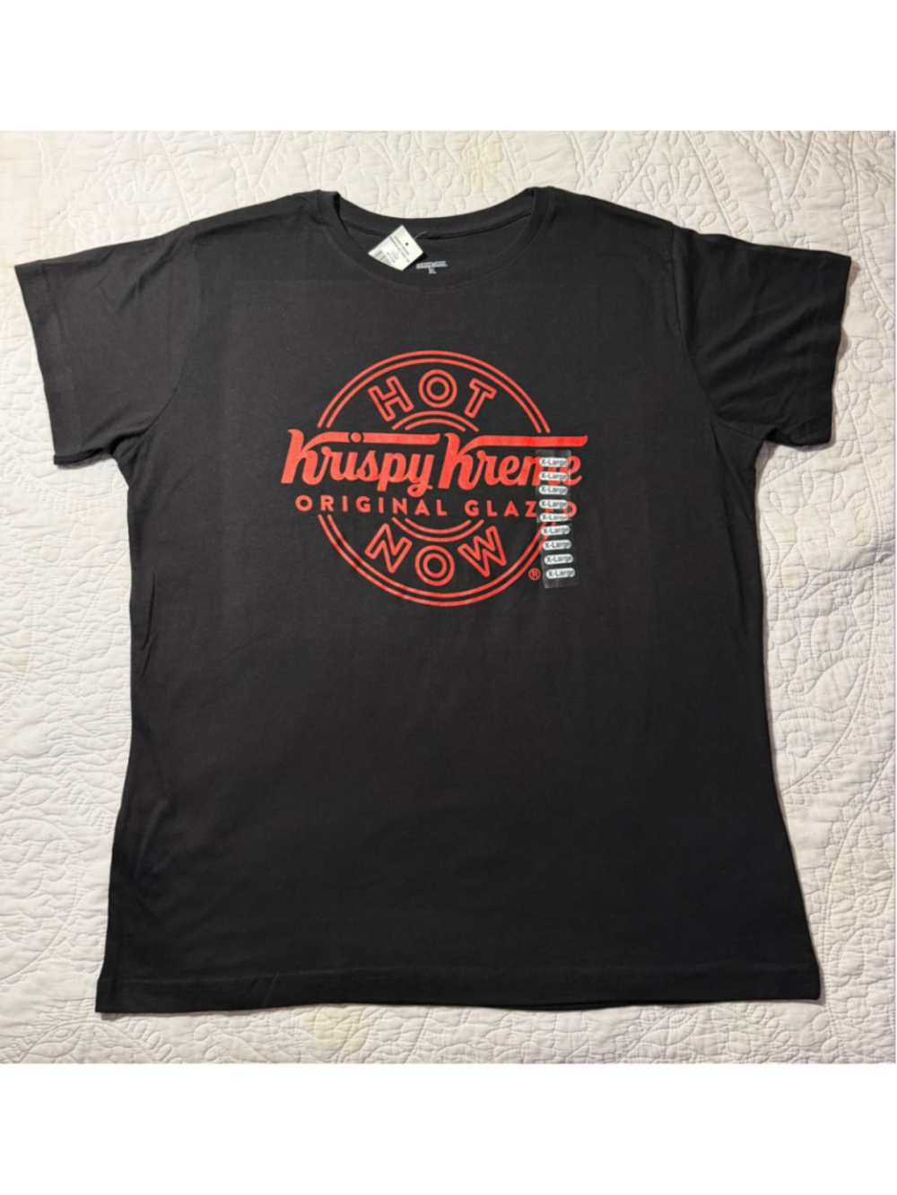 Krispy Kreme Graphic Tee Black Red Size XL
